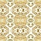 Watercolor italian pattern. Seamless portugal design. Retro spanish background.