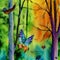 watercolor landscape color pastel background texture canvas