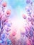 watercolor lavender flowers background