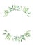 Watercolor Leaves Hand Painted Greenery Frame Wedding Foliage Wreath