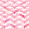 Watercolor light pink background with curved wavy gingham. Geometric seamless pattern