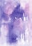 Watercolor lilac vivid abstract wash drawing background for des