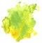 Watercolor lime green background, paint stain