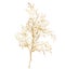 Watercolor linear tropical card of gold pampas grass. Hand painted bouquet of exotic plant isolated on white background