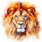 watercolor lion painting Lion King watercolor predator animals wildlife painting