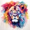 watercolor lion painting Lion King watercolor predator animals wildlife painting