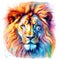 watercolor lion painting Lion King watercolor predator animals wildlife painting