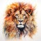 watercolor lion painting Lion King watercolor predator animals wildlife painting