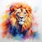 watercolor lion painting Lion King watercolor predator animals wildlife painting