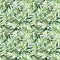 Watercolor Little Light Green Leaves Seamless Texture