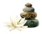 Watercolor lotus flower and balanced stones pyramid illustration for yoga ans spa centers, natural cosmetics