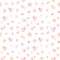 Watercolor love seamless pattern with pink hearts, flowers isolated on white background for Valentine's Day, wallpaper