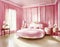 Watercolor of luxurious bedroom