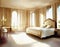 Watercolor of Luxurious bedroom with and architecture Chic and stylish design with comfortable and