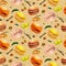 Watercolor macaroon seamless pattern