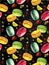 Watercolor macaroon seamless pattern