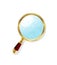 Watercolor magnifying glass