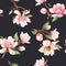 Watercolor magnolia floral vector pattern