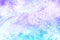 Watercolor marble rainbow glitter blue background. Abstract galaxy texture. Fantasy pastel color. Vector candy pattern