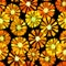 Watercolor marigold pattern