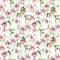 Watercolor meadow bellflowers seamless pattern