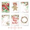 Watercolor Merry christmas set for holiday greeting cards.