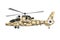 Watercolor millitary helicopter. Isolated aviation vehicle. Cartoon print for kids room. Side view of army machine