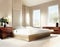 Watercolor of Modern luxury master bedroom with area