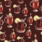 Watercolor mulled wine pattern