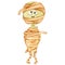 Watercolor mummy cartoon character cute