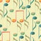 Watercolor music pattern