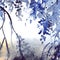 Watercolor navy blue foliage abstract texture background