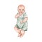 Watercolor newborn baby clipart illustration