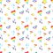 Watercolor nursery boho raindow pattern, baby boy and girl rainbow background. Magic rainbows wallpaper.