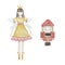 Watercolor Nutcracker Christmas fairy ballerina toys