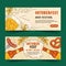 watercolor oktoberfest horizontal banners set vector design illustration