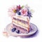 watercolor one thousand layer of delicious cake