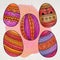 Watercolor ornamental Easter eggs set