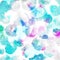 Watercolor paint circles and spots of paint flow. Delicate pink, turquoise and pastel blue background with artistic