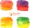 Watercolor painted banners vector set