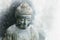 Watercolor painting of a buddha statue, sign for peace and wisdom