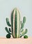 watercolor painting cactus room decoration home minimalist style