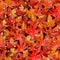 Watercolor painting leaf maple orange red style collage arranged in a pattern