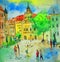 Watercolor painting, sketch, illustration, Bavaria, Trier