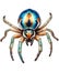 Watercolor painting of a spider. Ai-generated