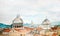 Watercolor panorama of Rome
