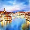 Watercolor of A Panorama of Venice by night