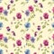 Watercolor pansy flower pattern