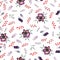 Watercolor pansy pattern