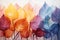 Watercolor pastel background crafted from fallen autumn leaves, artistic beauty